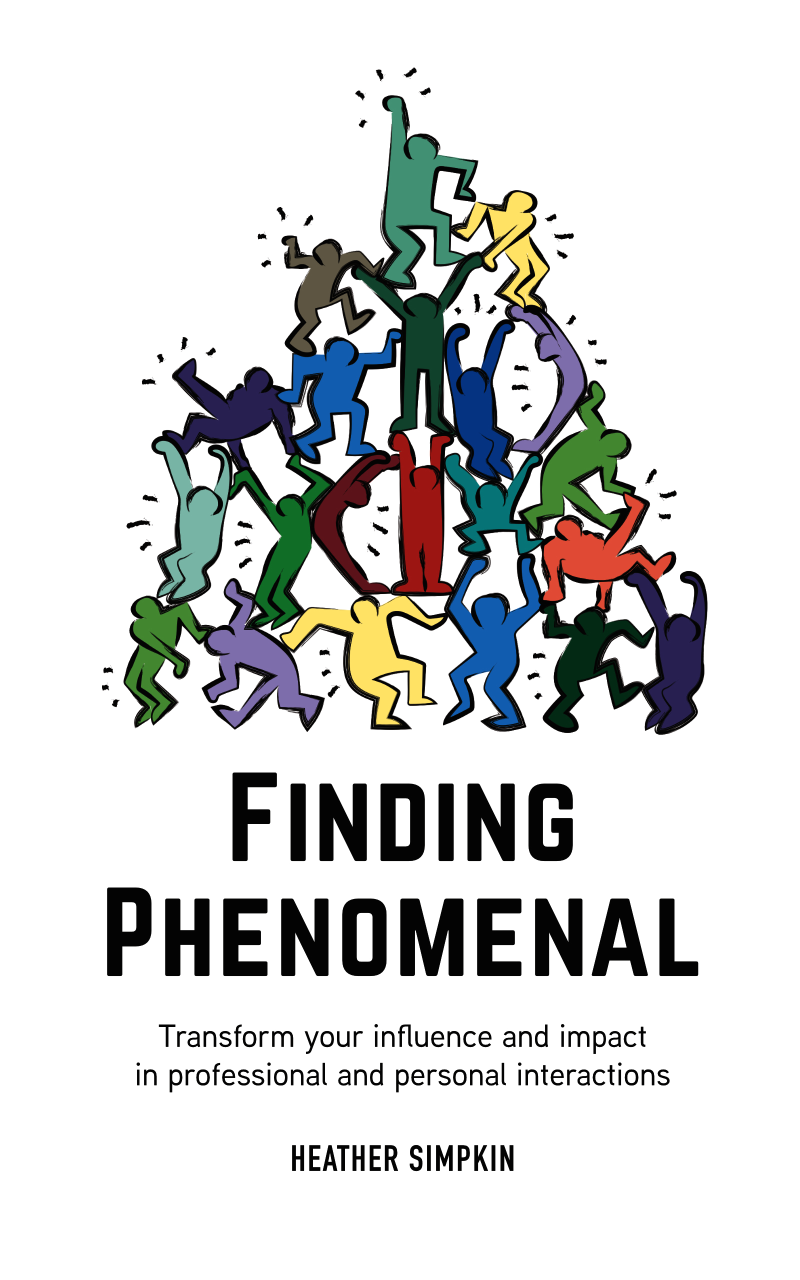 Finding Phenomenal front cover showing a multi-coloured pyramid of dynamic human figures